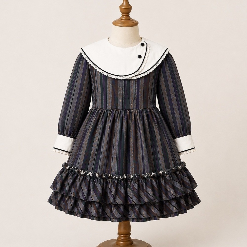VTG Sweet N Sassy Dress Girls Size 10 Long Sleeve Ruffled Full Circle Costume